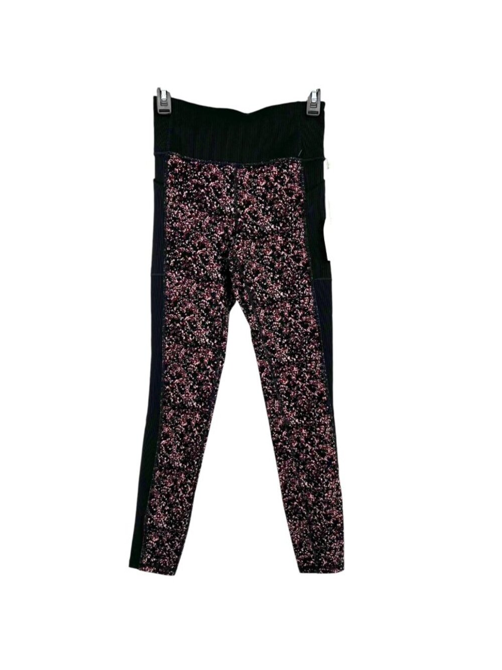 Stitch Fix Athletic Leggings We Wander Black Purple Size Small NWT